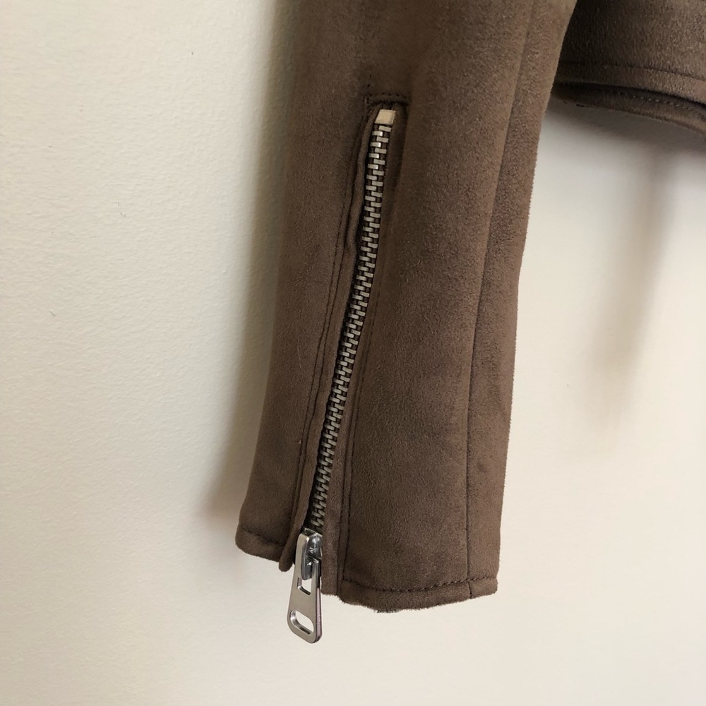 Zara Faux Suede Moto Jacket - Picture 6 of 6